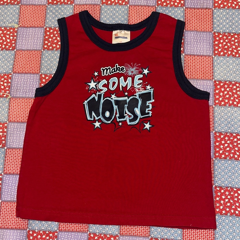 George Kids Tank Top - Red and Black